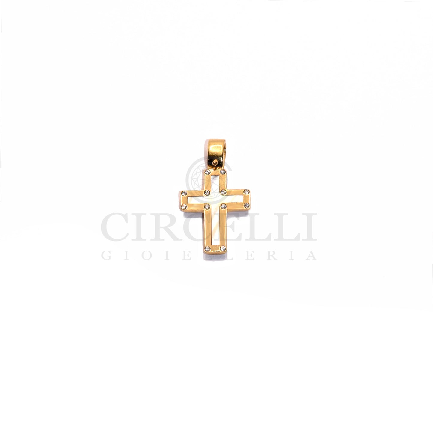 Croce madreperla oro 18k