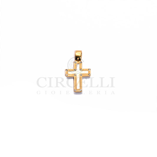 Croce madreperla oro 18k