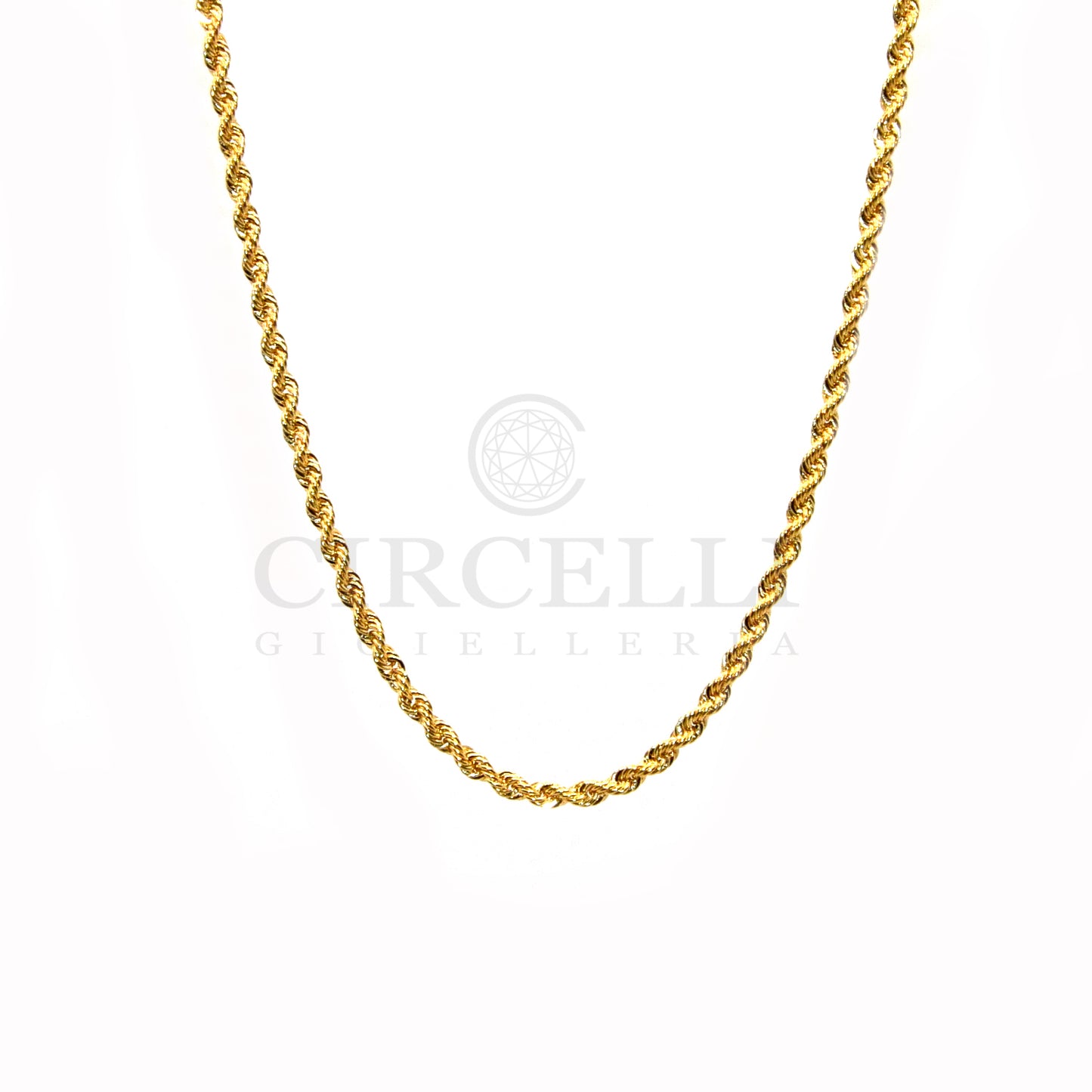 Collana corda oro giallo 18k