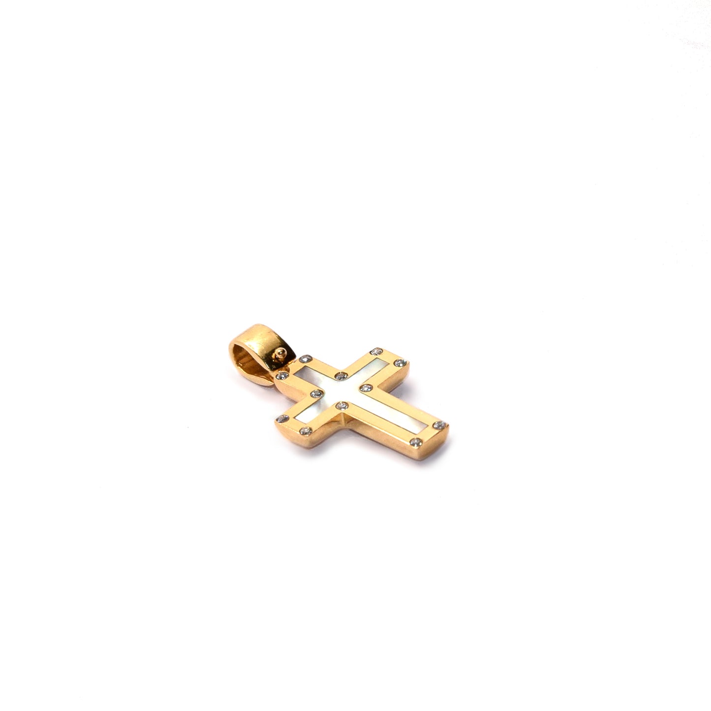 Croce madreperla oro 18k