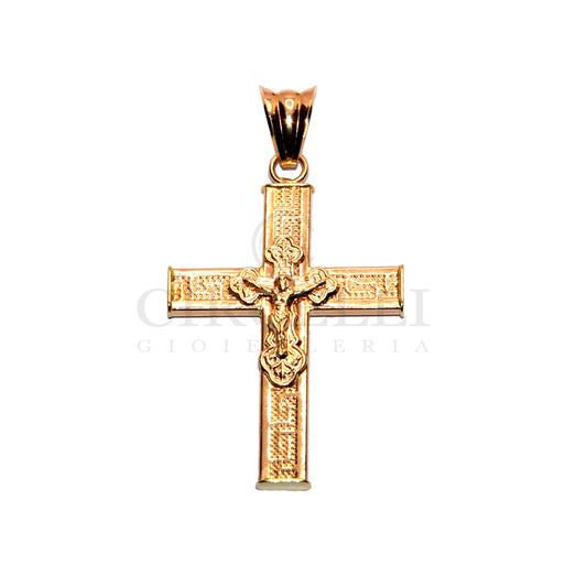 Croce con Greca oro 18k