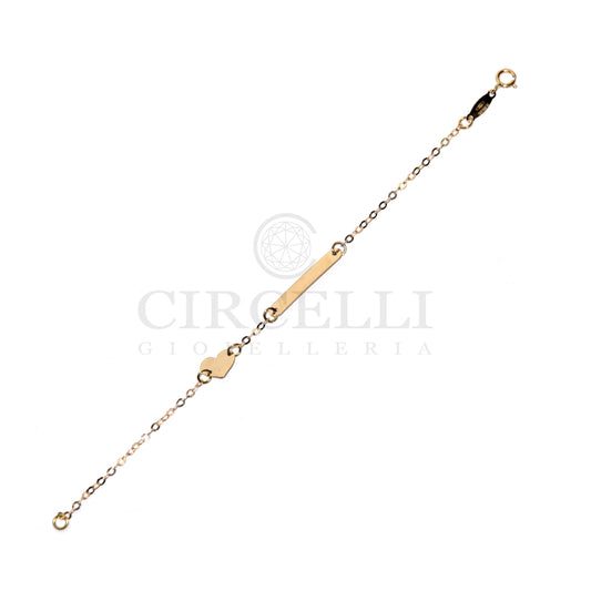 Bracciale targa oro 18k