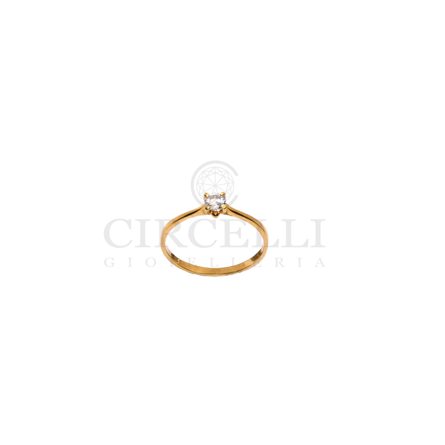 Anello solitario oro 18k