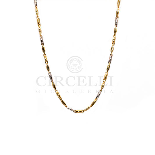 Collana Oro bicolore 18k