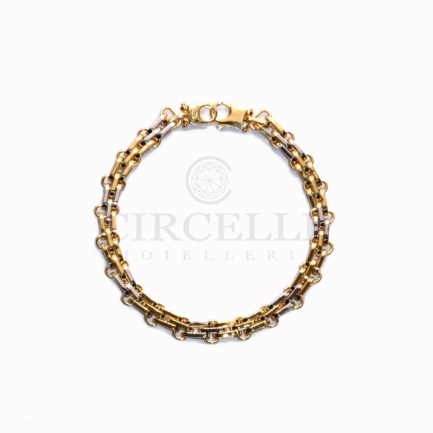 Bracciale bicolore oro 18k