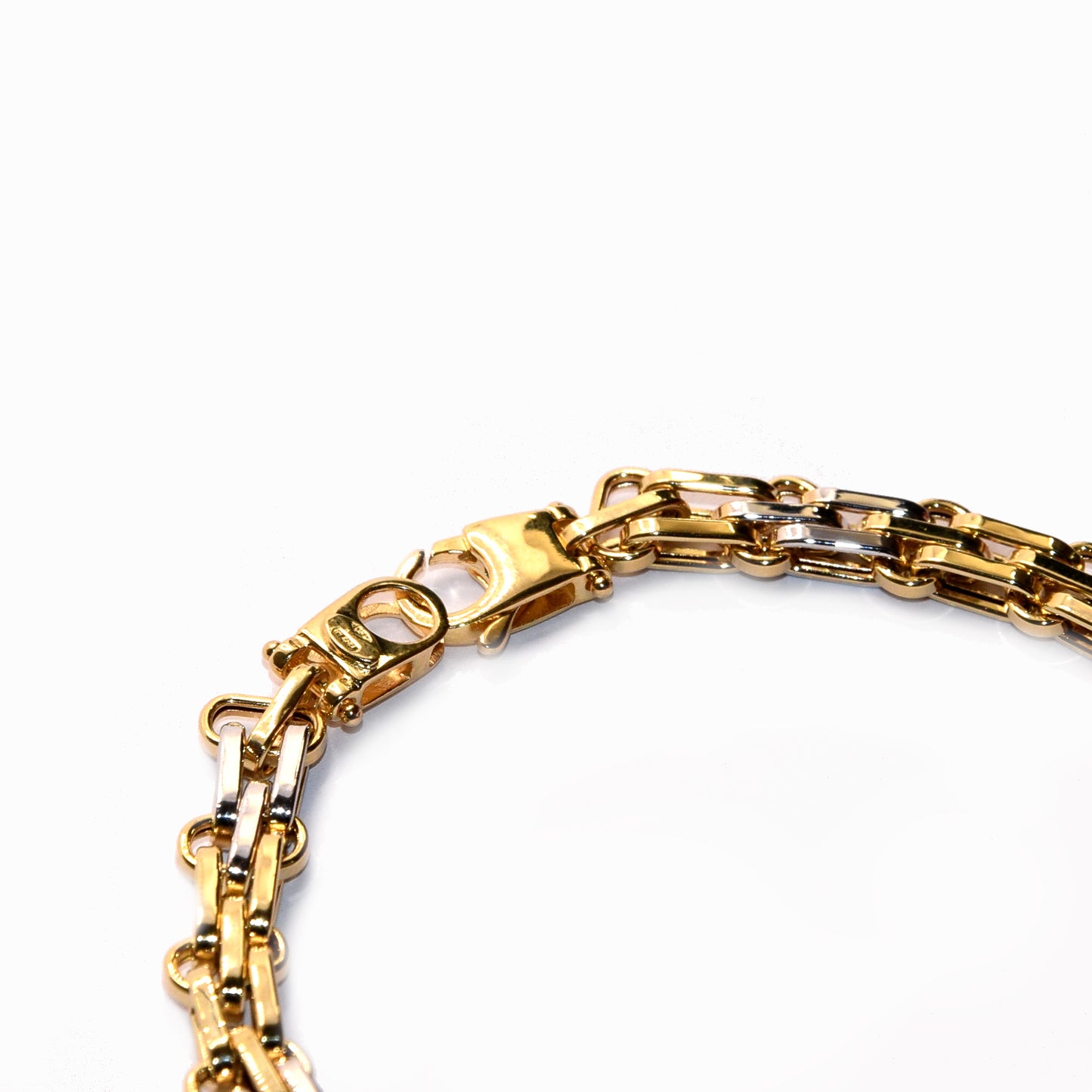 Bracciale bicolore oro 18k