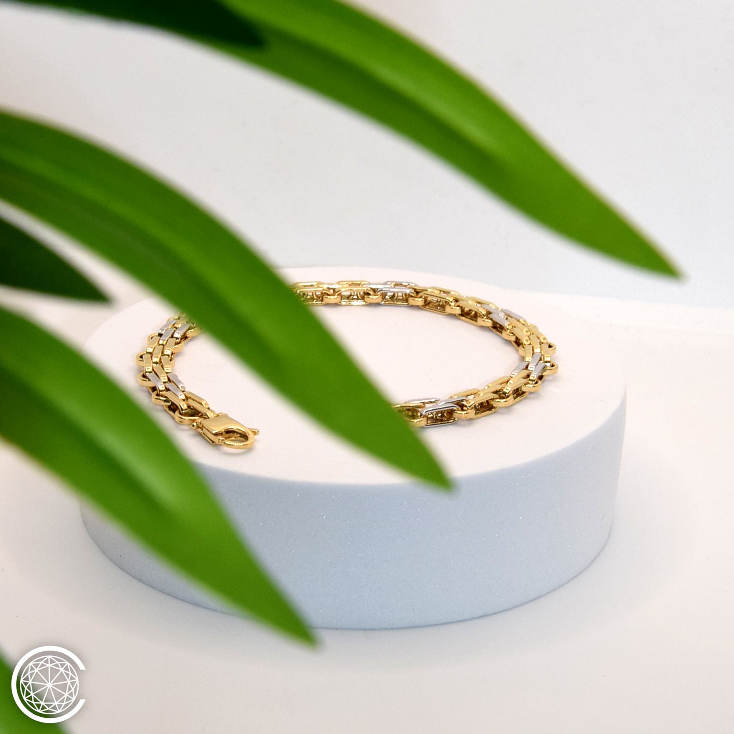 Bracciale bicolore oro 18k