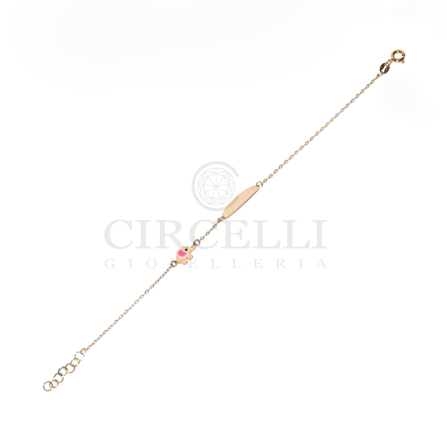 Bracciale targa oro 18k