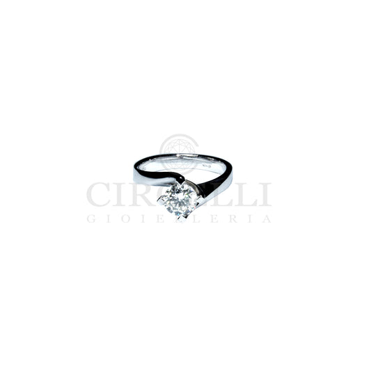 Anello solitario diamante CT1,18 I SI oro 18k