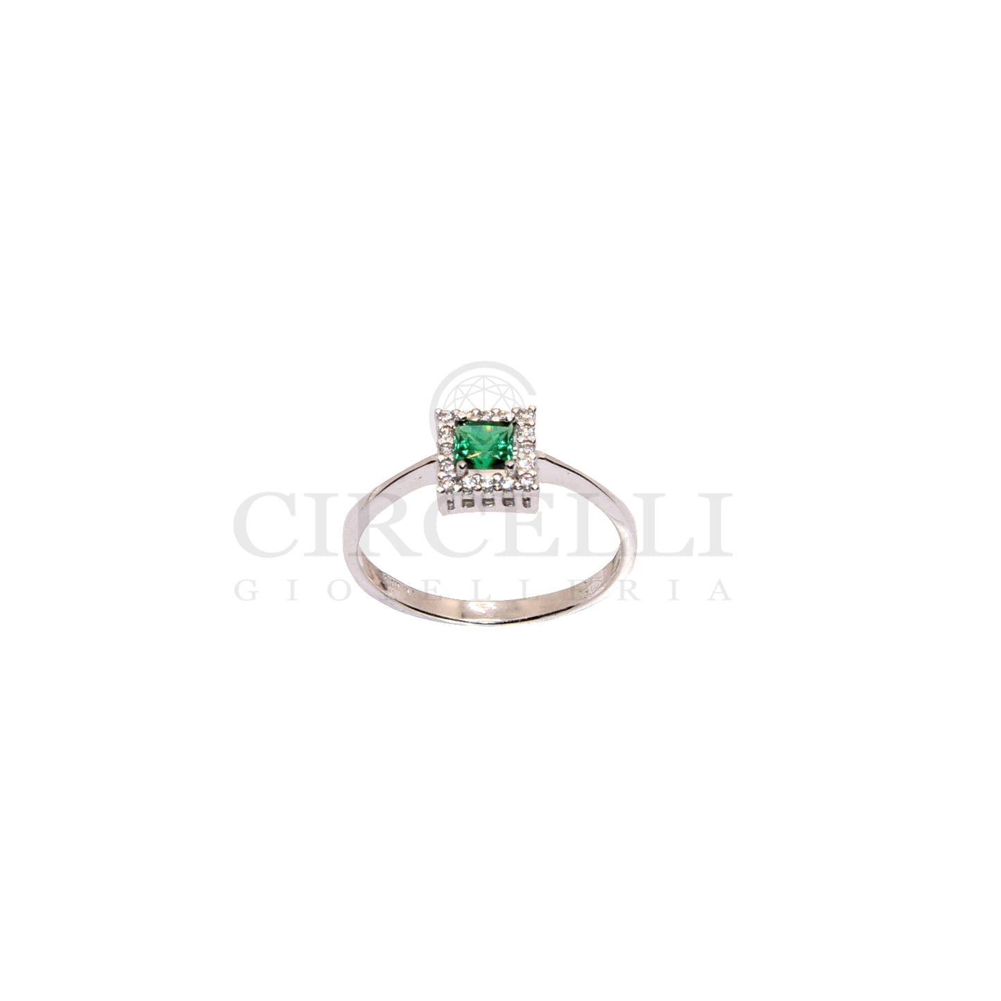 Anello pietra verde oro 18k