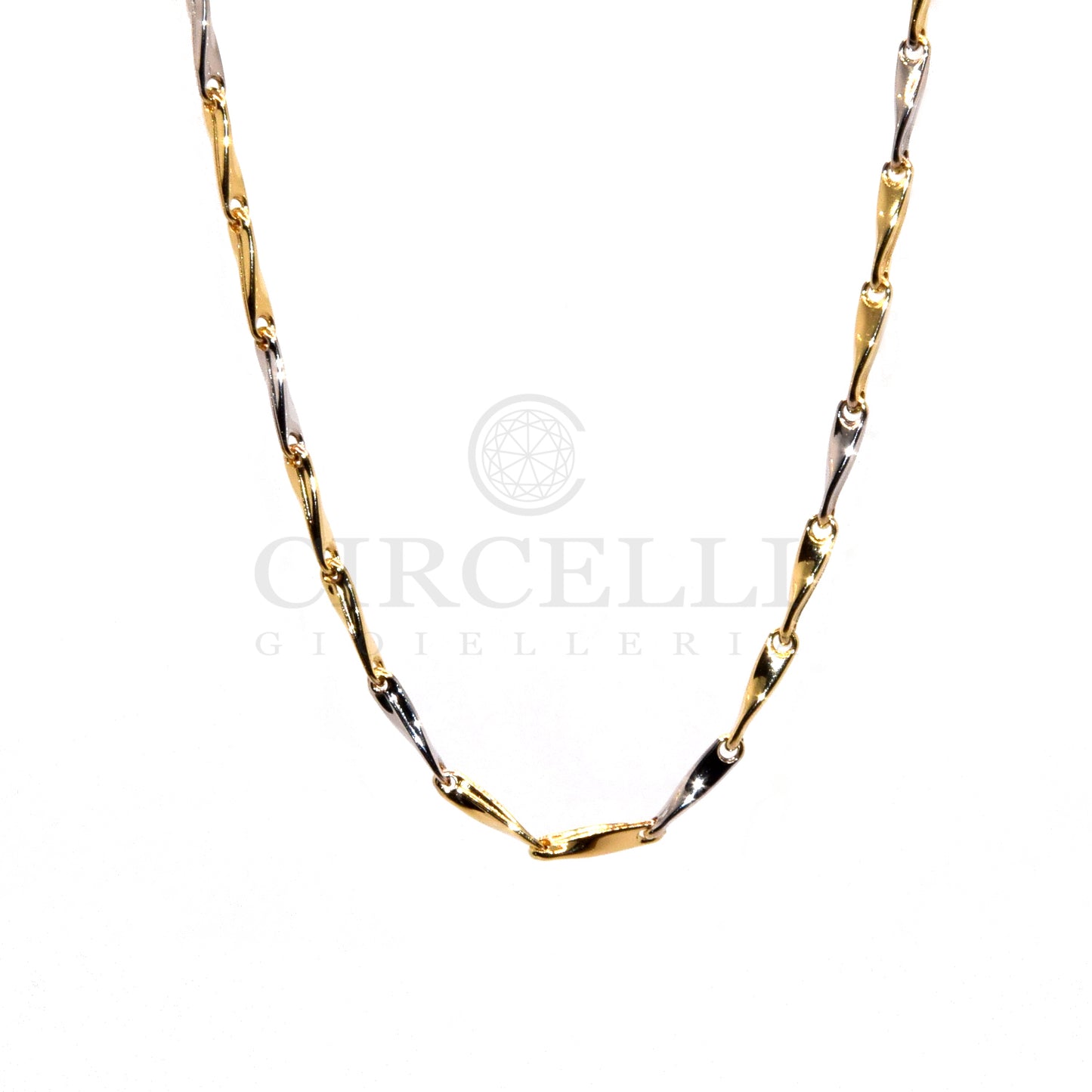 Collana Oro bicolore 18k