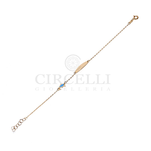 Bracciale targa oro 18k