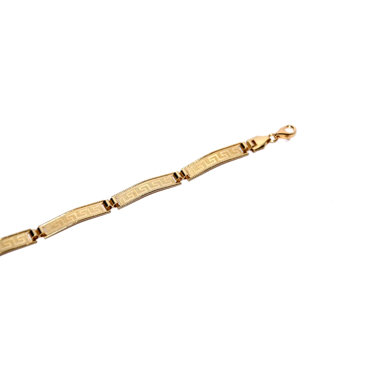 Bracciale piastre con greca oro 18k