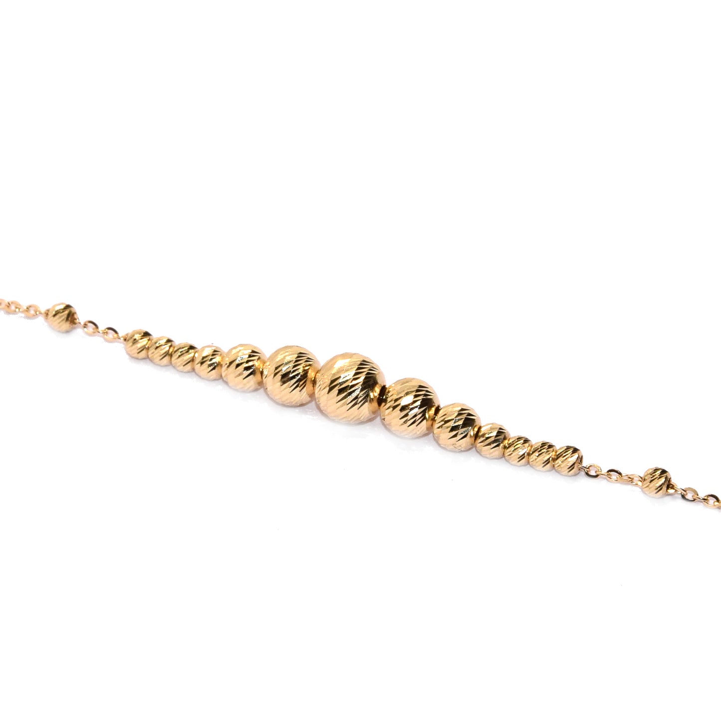 Bracciale sfere diamantate oro 18k