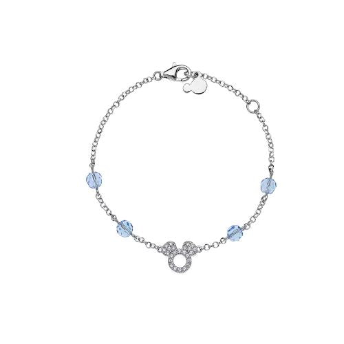 Bracciale Mickey mouse cristalli blu DISNEY