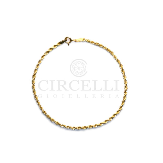 Bracciale corda laser oro 18k