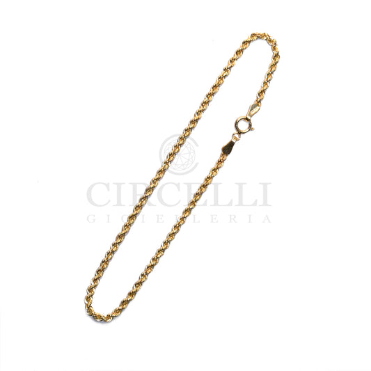 Bracciale corda laser oro 18k