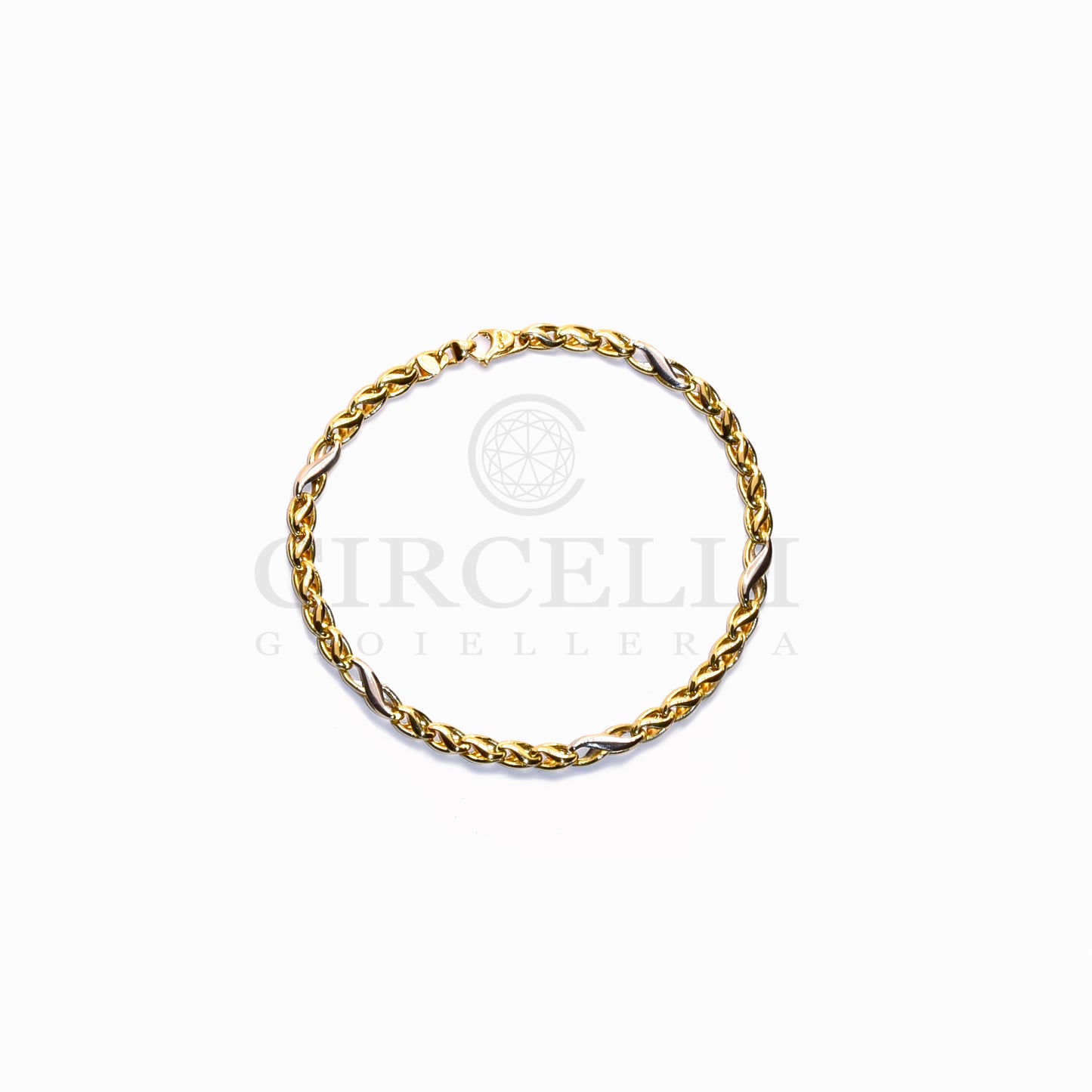 Bracciale bicolore oro 18k