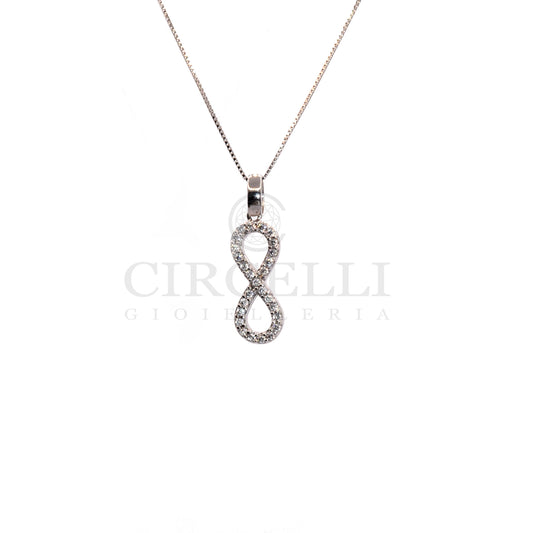 Collana infinito oro bianco 18k