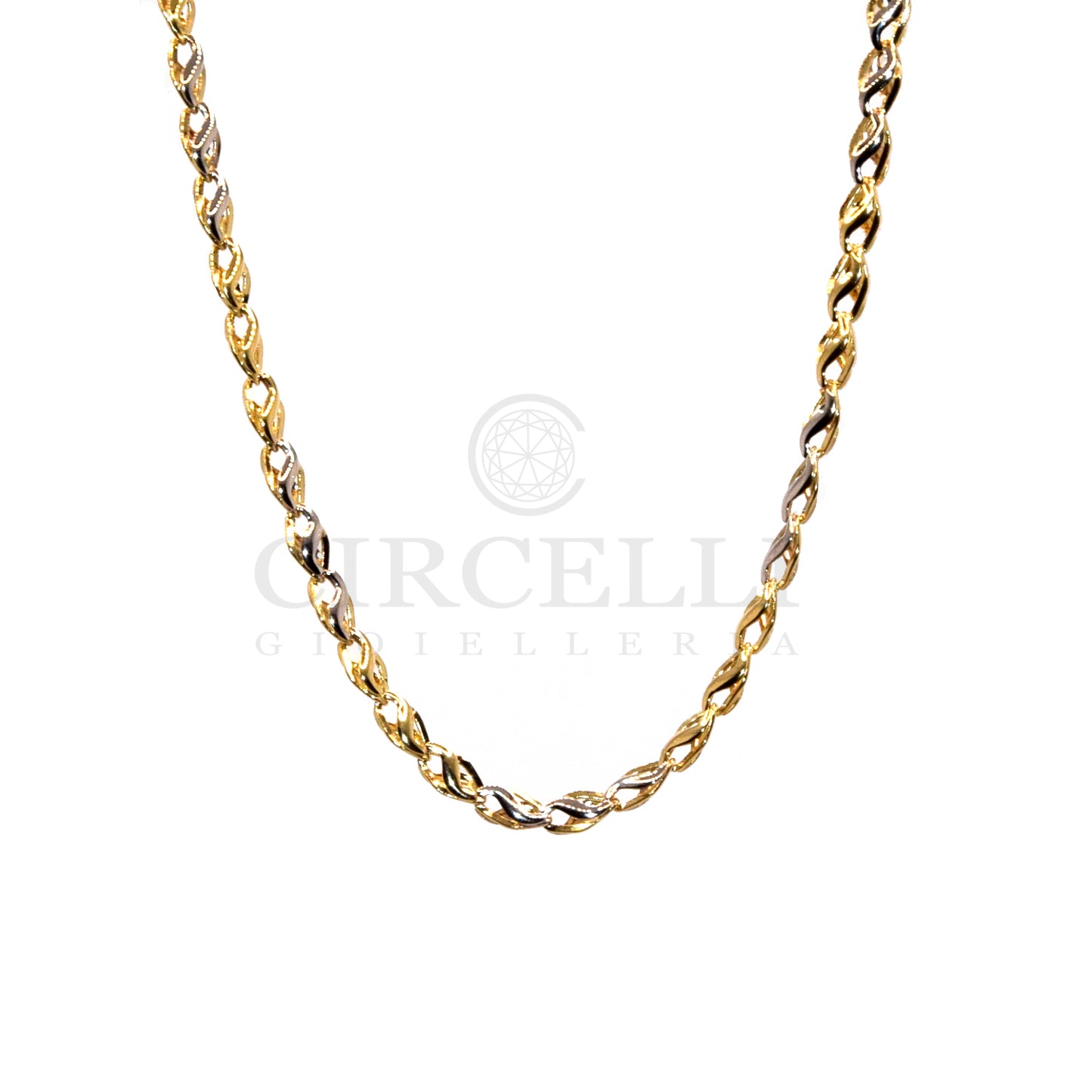 Collana Oro bicolore 18k