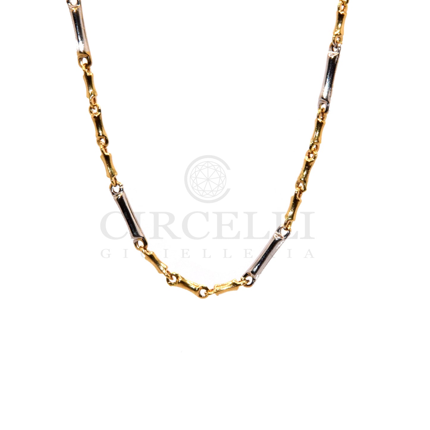 Collana Oro bicolore 18k