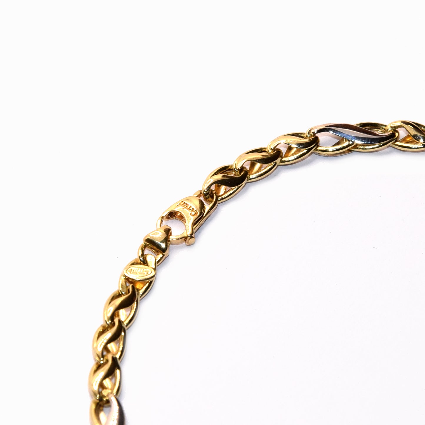 Bracciale bicolore oro 18k