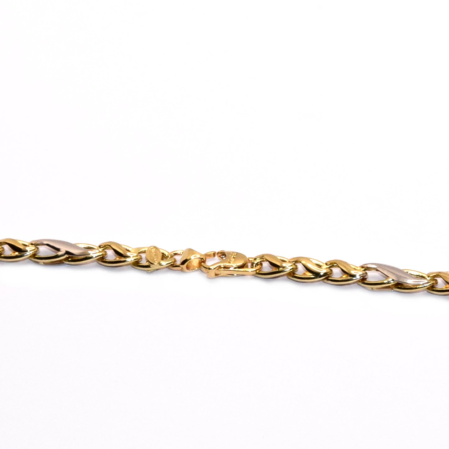 Collana bicolore oro 18k