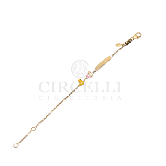 Bracciale targa oro 18k