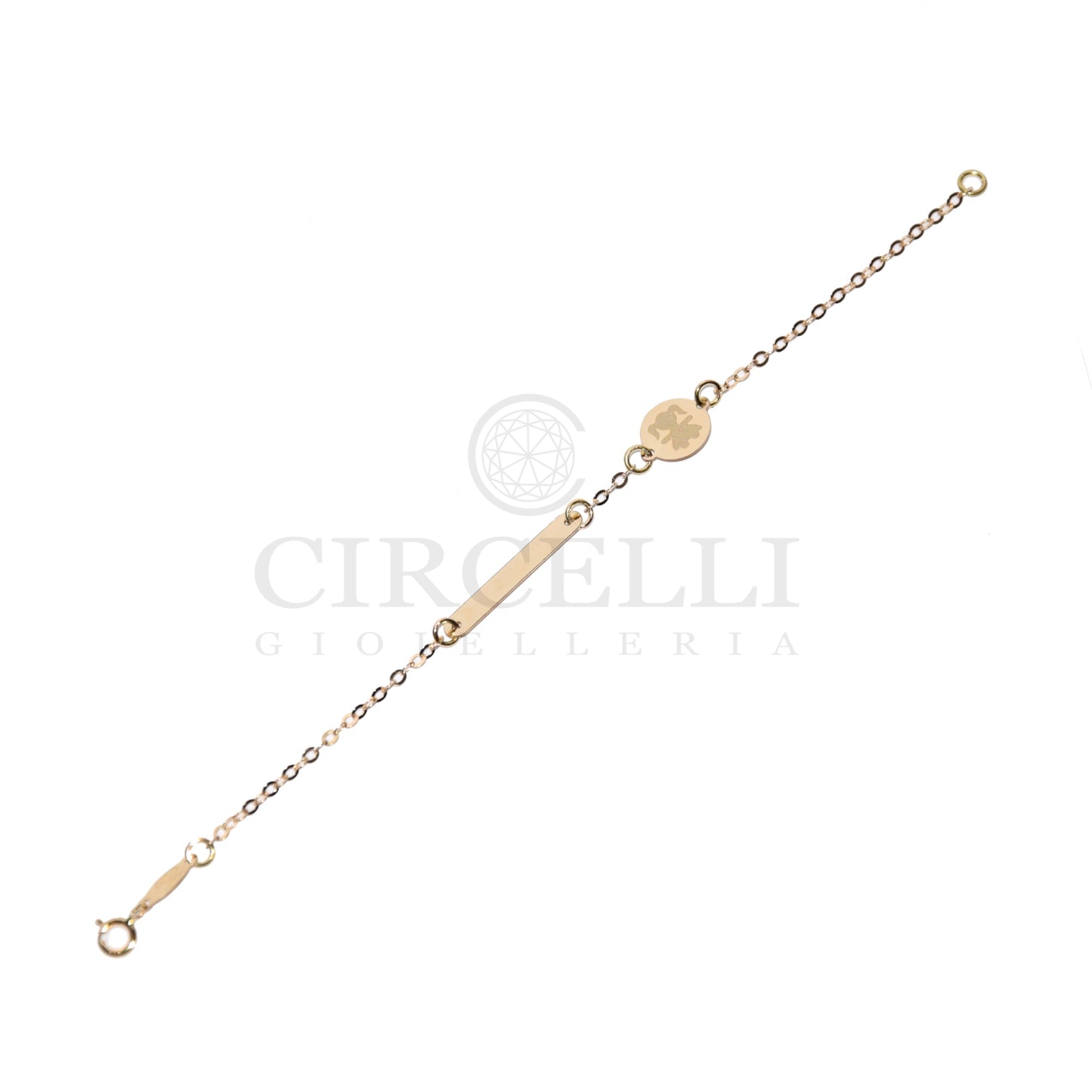 Bracciale targa oro 18k