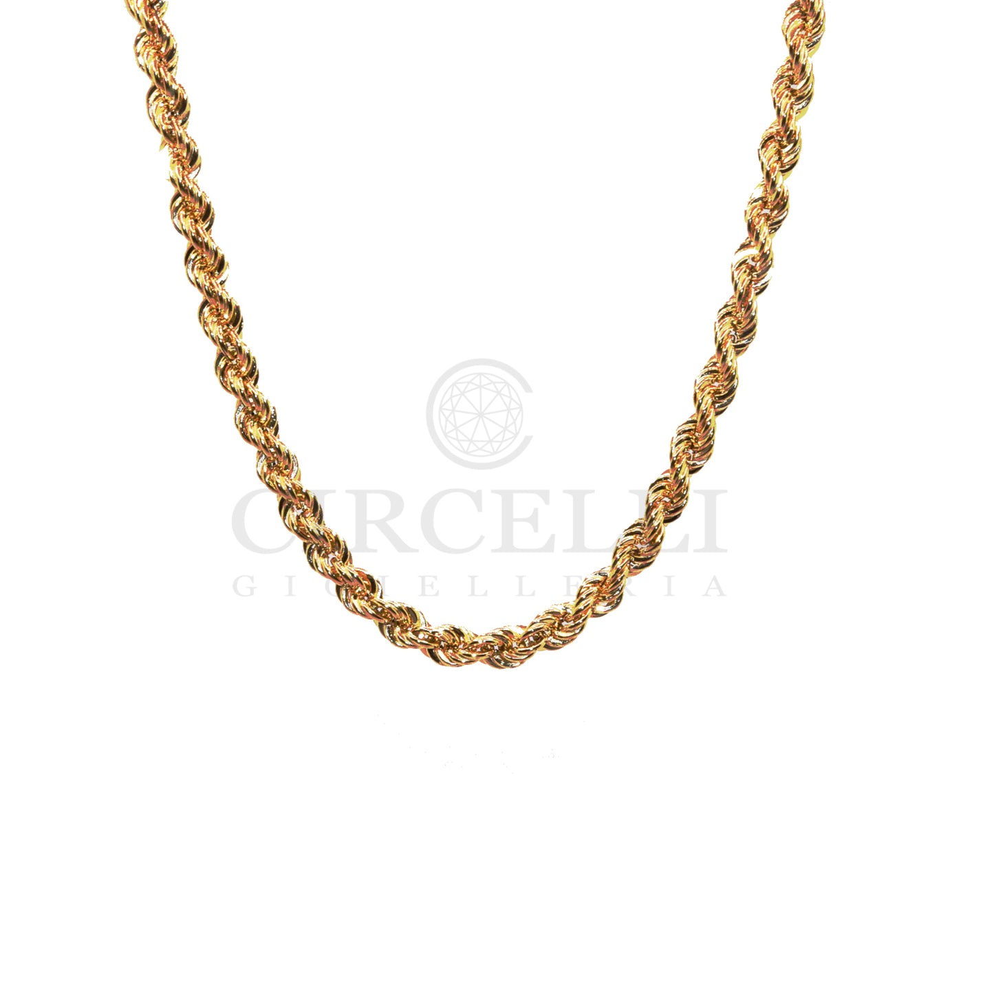 Collana Corda laser media oro 18k