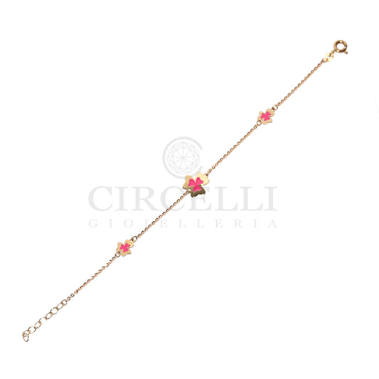 Bracciale quadrifogli oro 18k