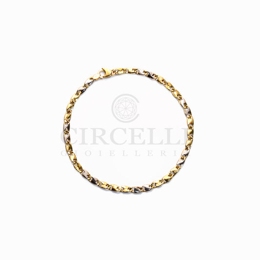 Bracciale bicolore oro 18k