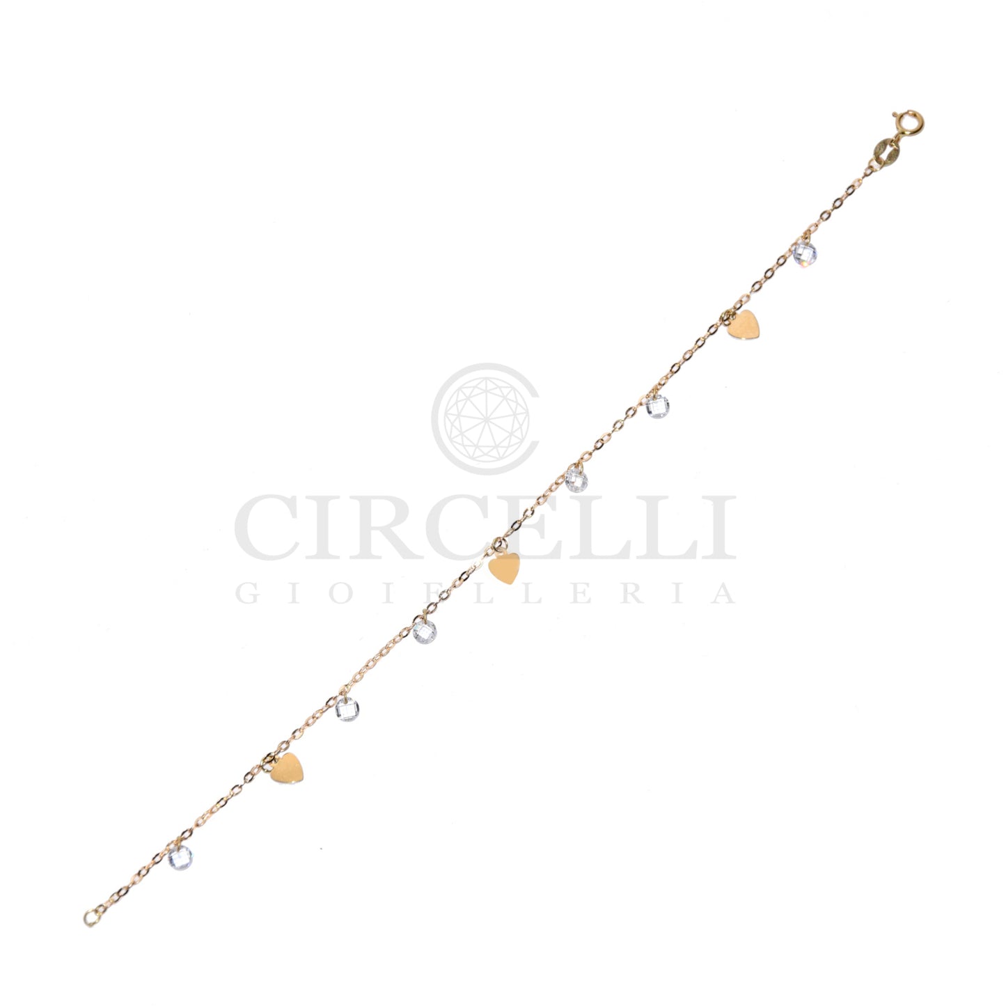 Bracciale cristalli oro 18k