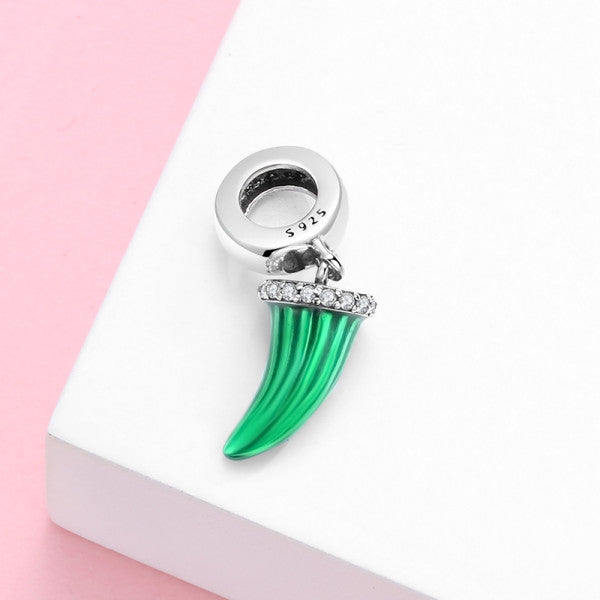 CHARM DENTE DI DRAGO VERDE LES FOLIES