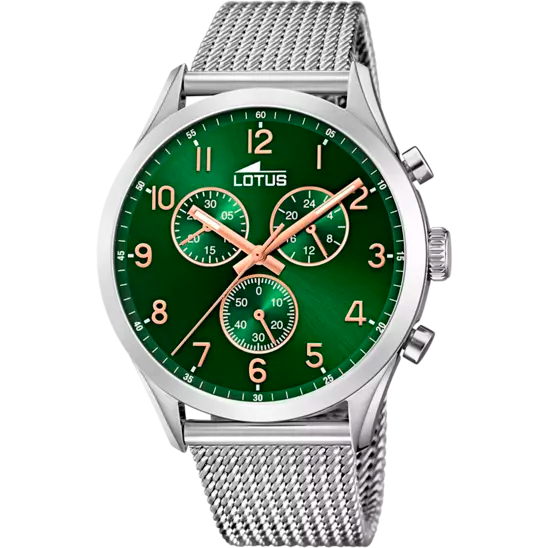 OROLOGIO LOTUS MINIMALIST 18637/2 VERDE BRACCIALE IN ACIAIO, UOMO