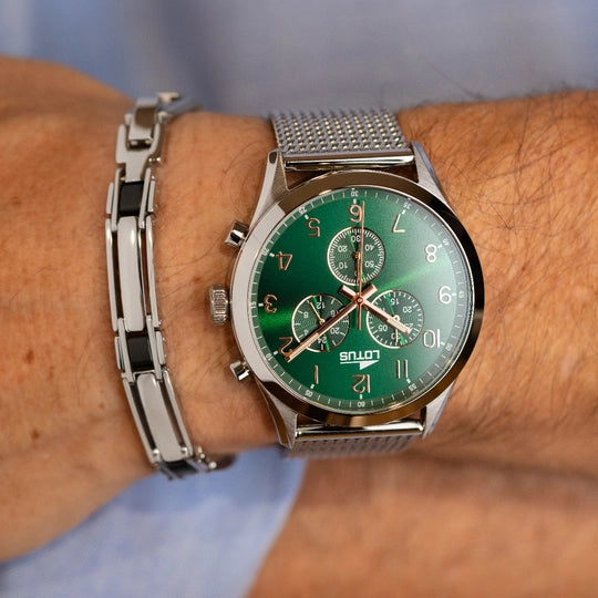 OROLOGIO LOTUS MINIMALIST 18637/2 VERDE BRACCIALE IN ACIAIO, UOMO