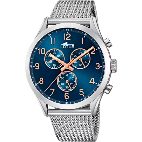 OROLOGIO LOTUS MINIMALIST 18637/3 BLU BRACCIALE IN ACIAIO, UOMO