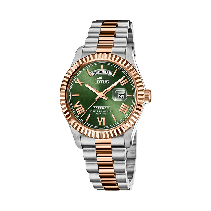 OROLOGIO LOTUS 18856/3 VERDE CINGHIA ACCIAIO INOSSIDABILE 316L, UOMO