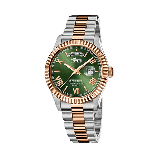 OROLOGIO LOTUS 18856/3 VERDE CINGHIA ACCIAIO INOSSIDABILE 316L, UOMO